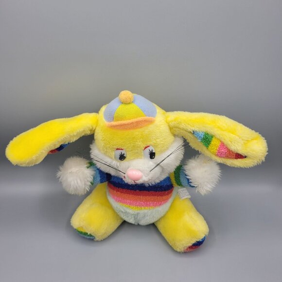 Vtg Scottie Toys Easter Rainbow Bunny Plush Stuffed Animal 12" Terry Cloth Belly - Picture 10 of 12